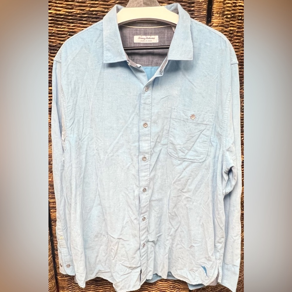 Tommy Bahama-‎ Costal Cord, Blue Long sleeve button up,  XXL
